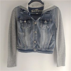 Wallflower Layered Fleece and Denim Jacket. Size S